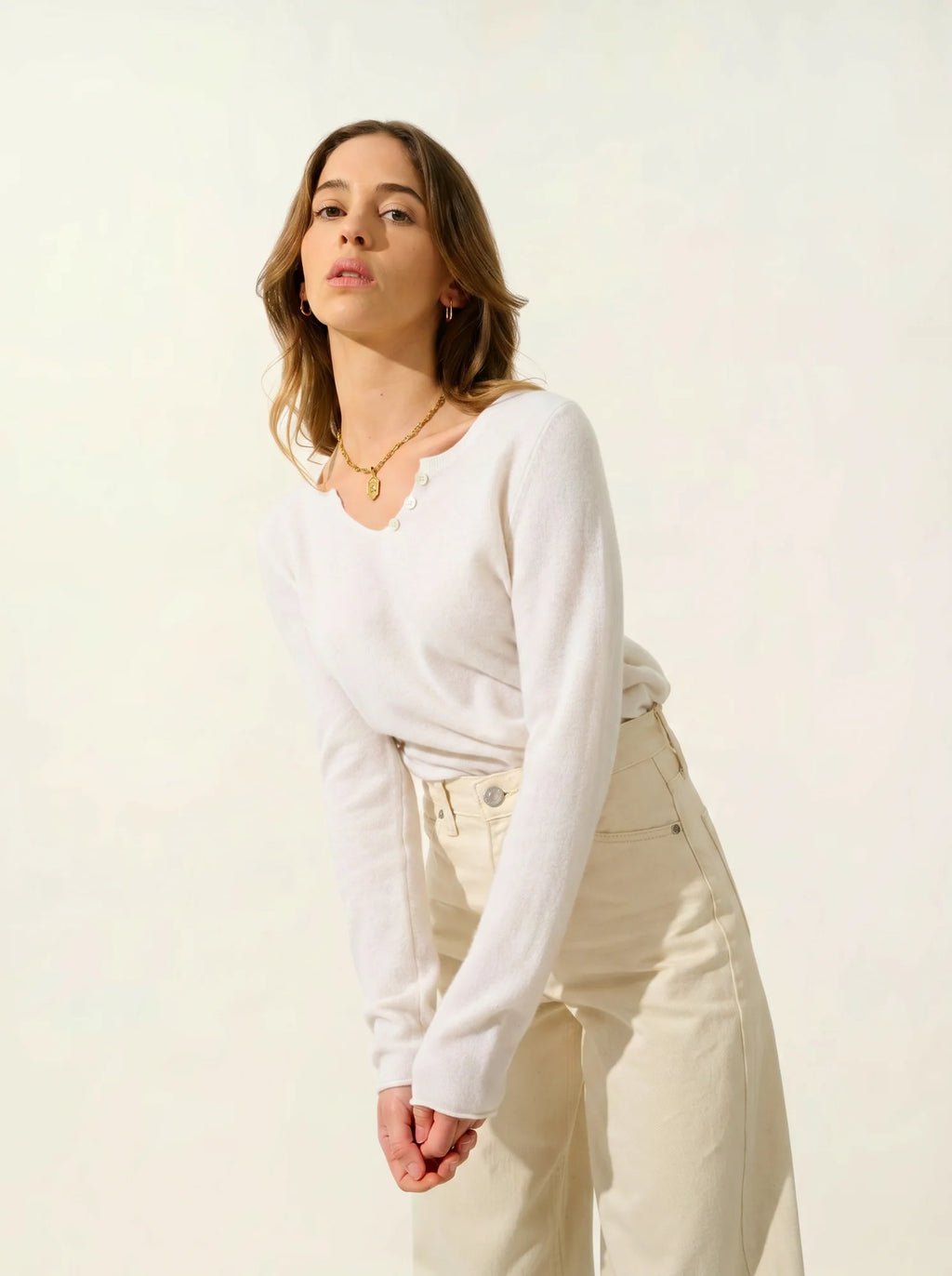 BODMIN pull col tunisien neige