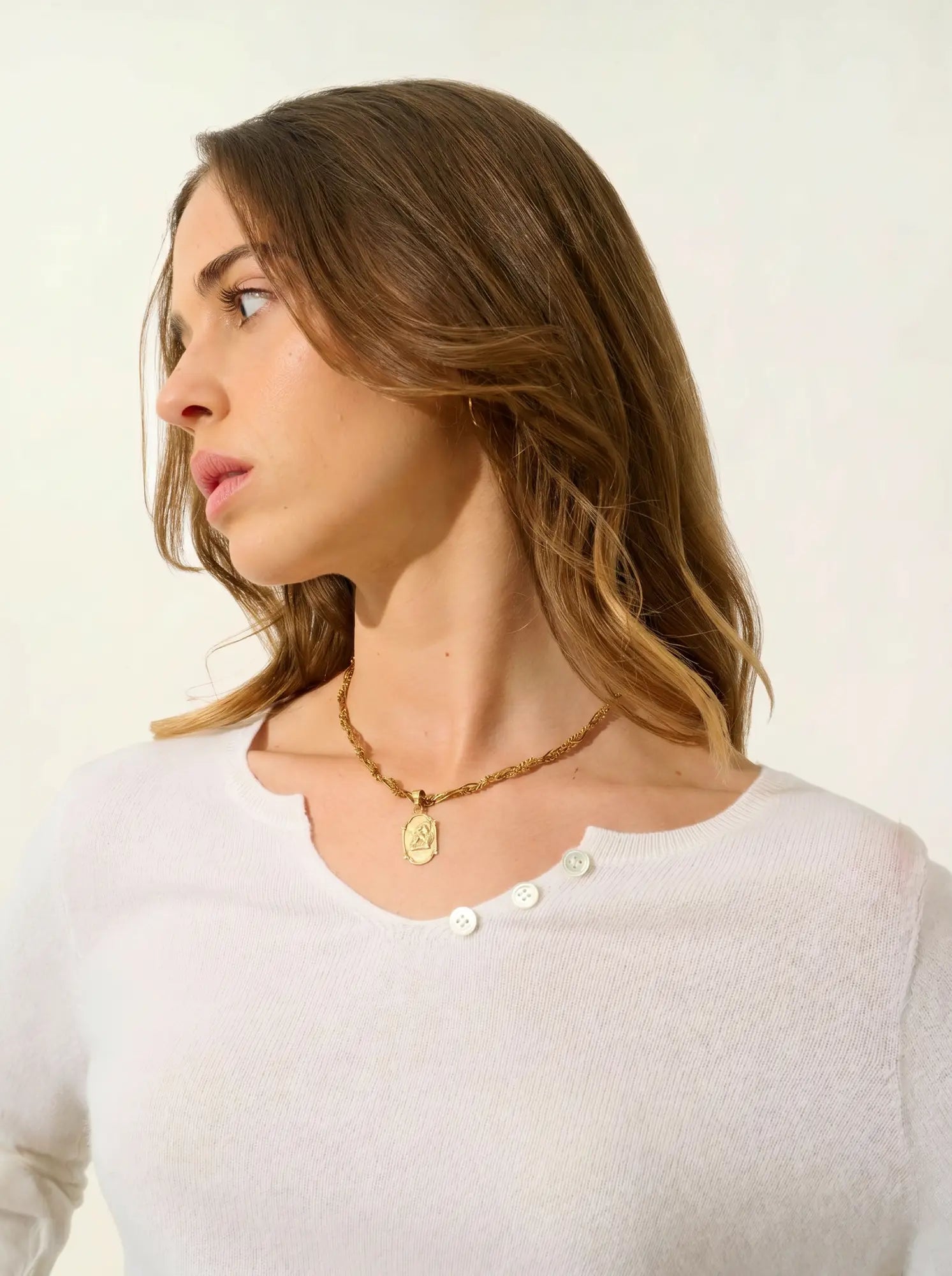 BODMIN pull col tunisien neige