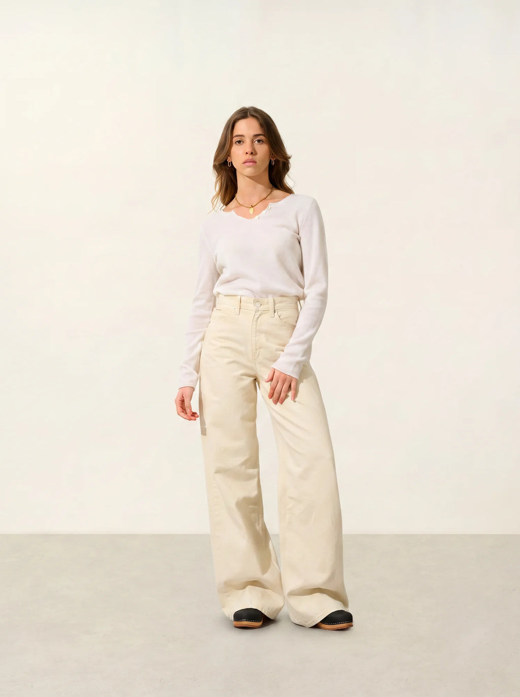 BODMIN pull col tunisien neige