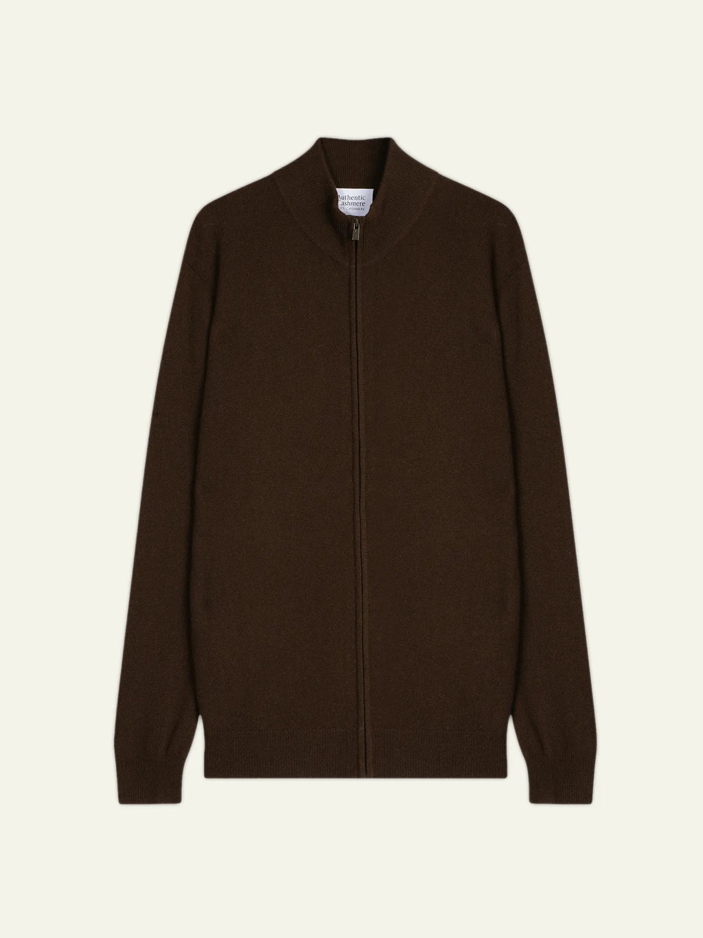 ALBARON vest zipped mock neck chocolate