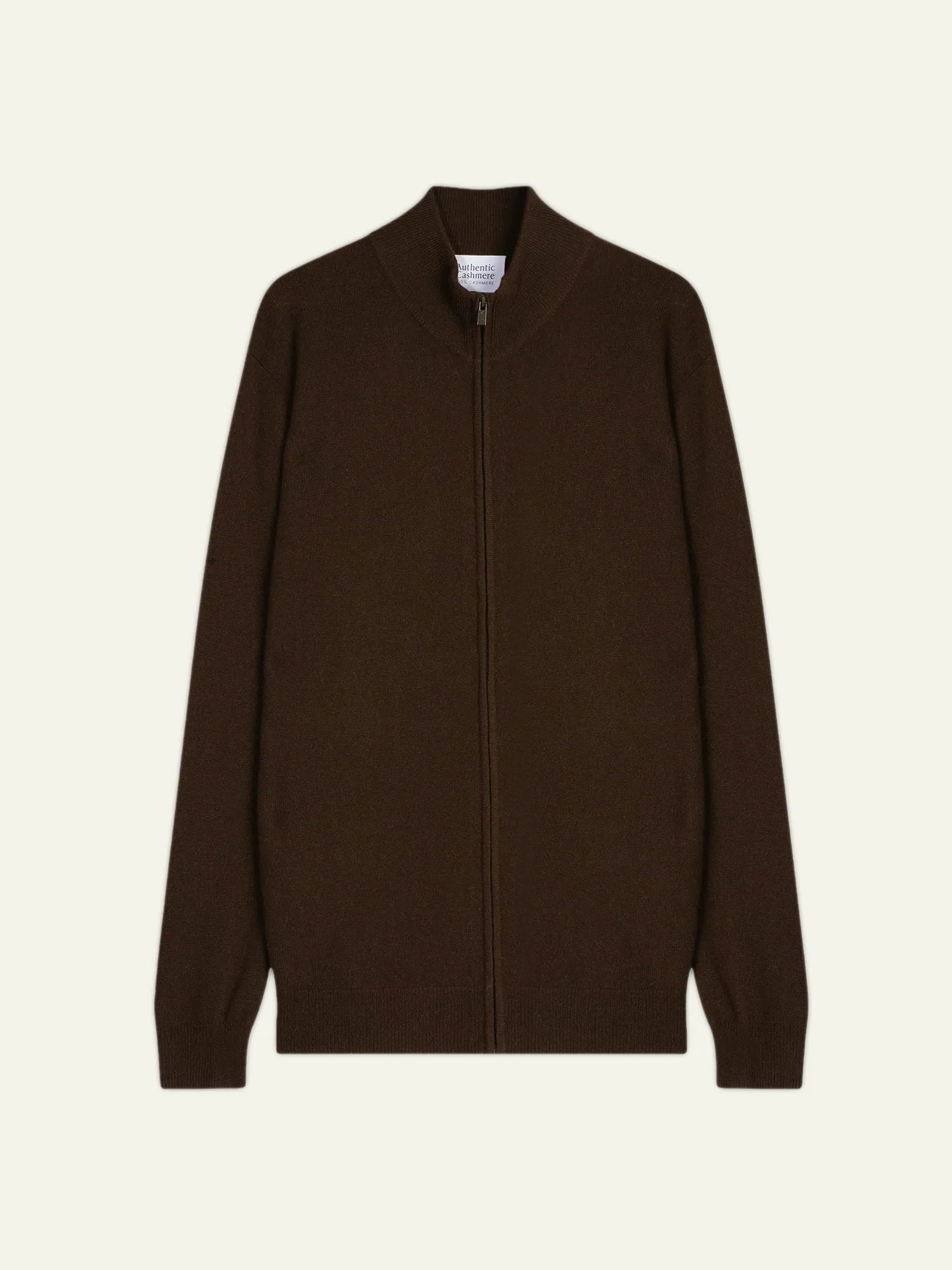 ALBARON vest zipped mock neck chocolate