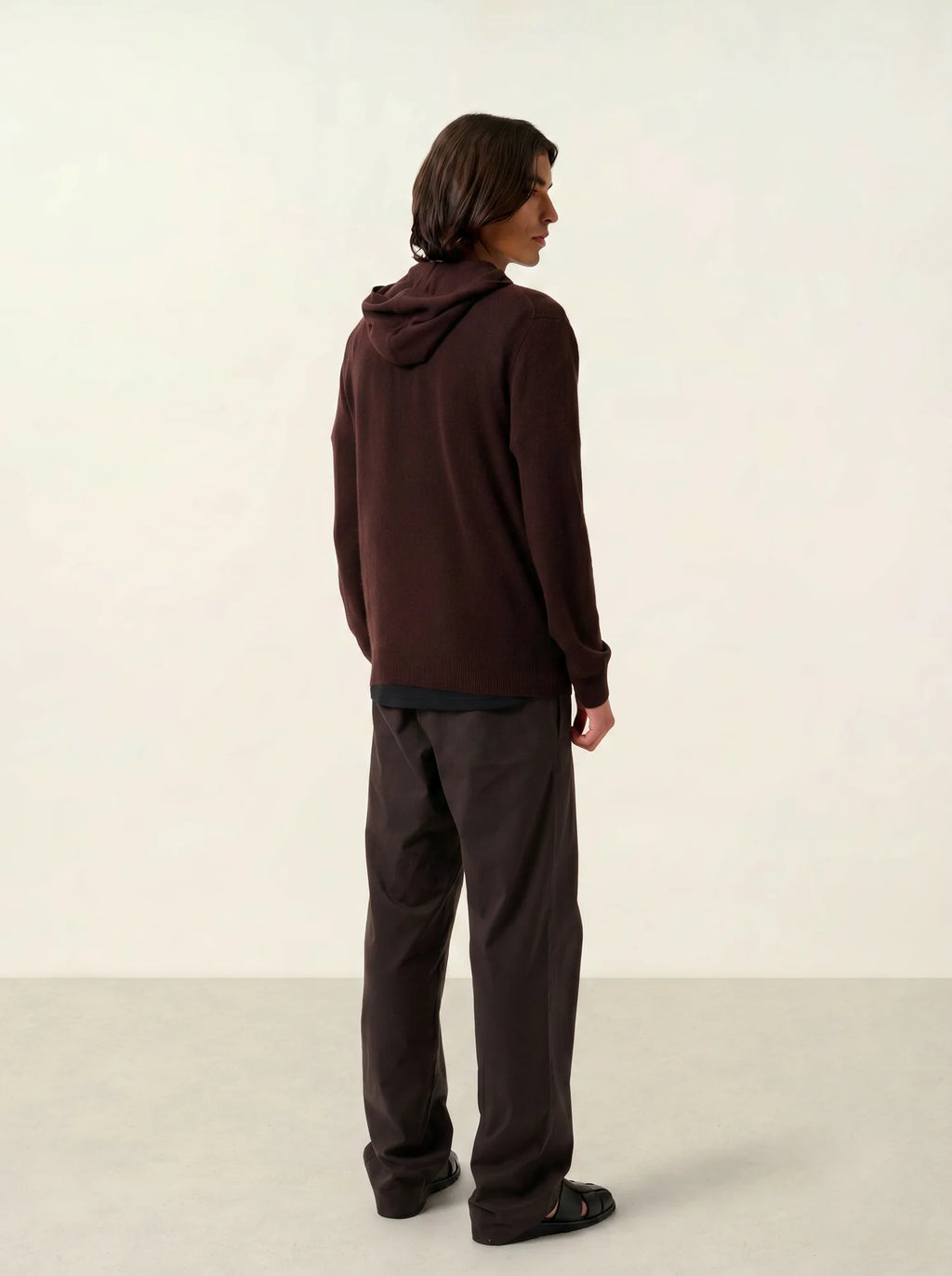 NEURRE gilet zippé capuche choco