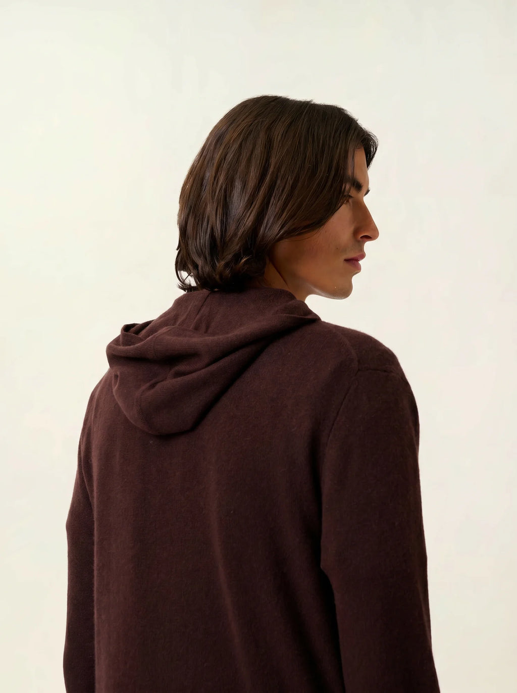 NEURRE gilet zippé capuche choco