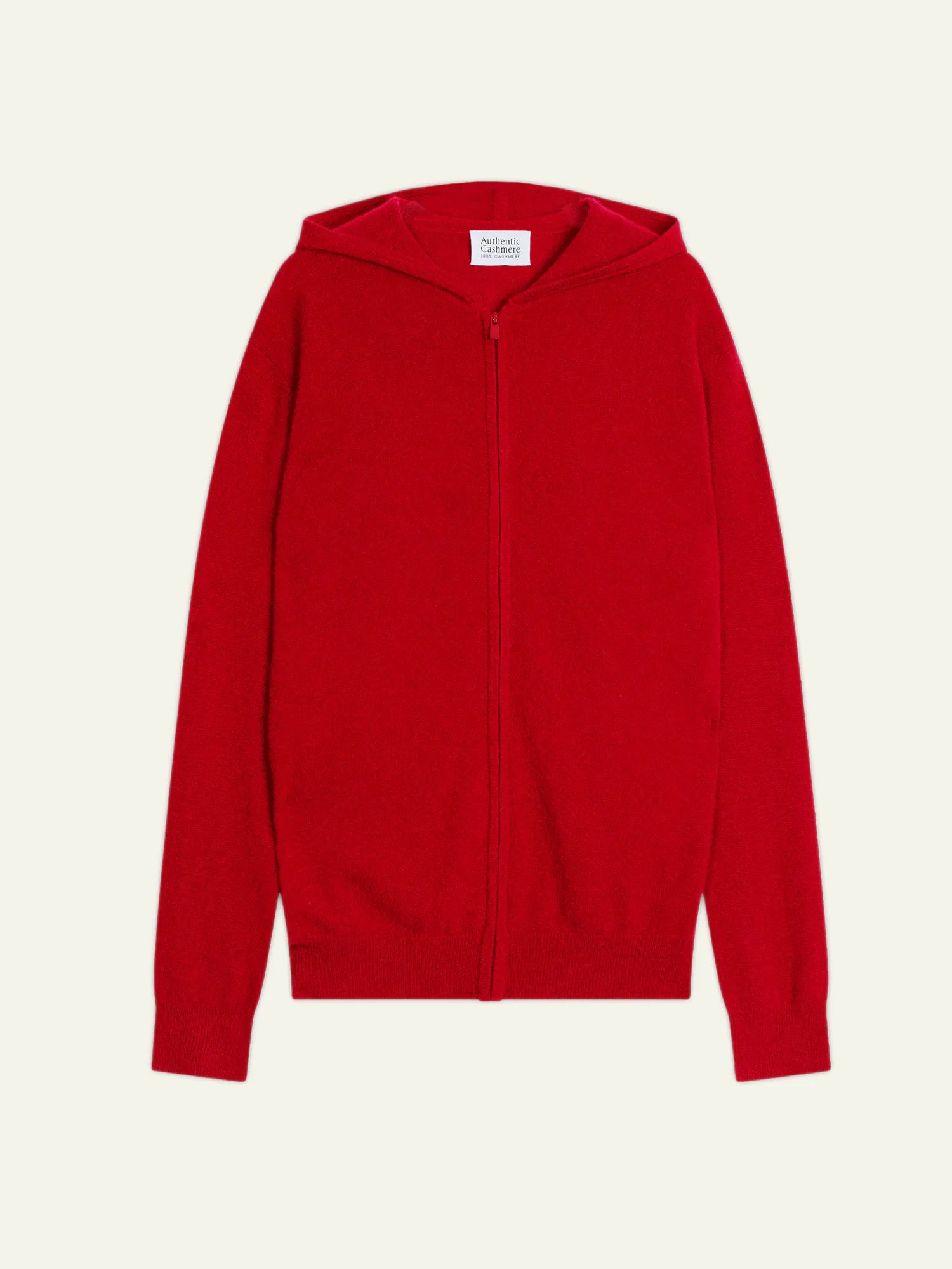 NEURRE gilet zippé capuche rouge