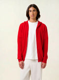 NEURRE gilet zippé capuche rouge