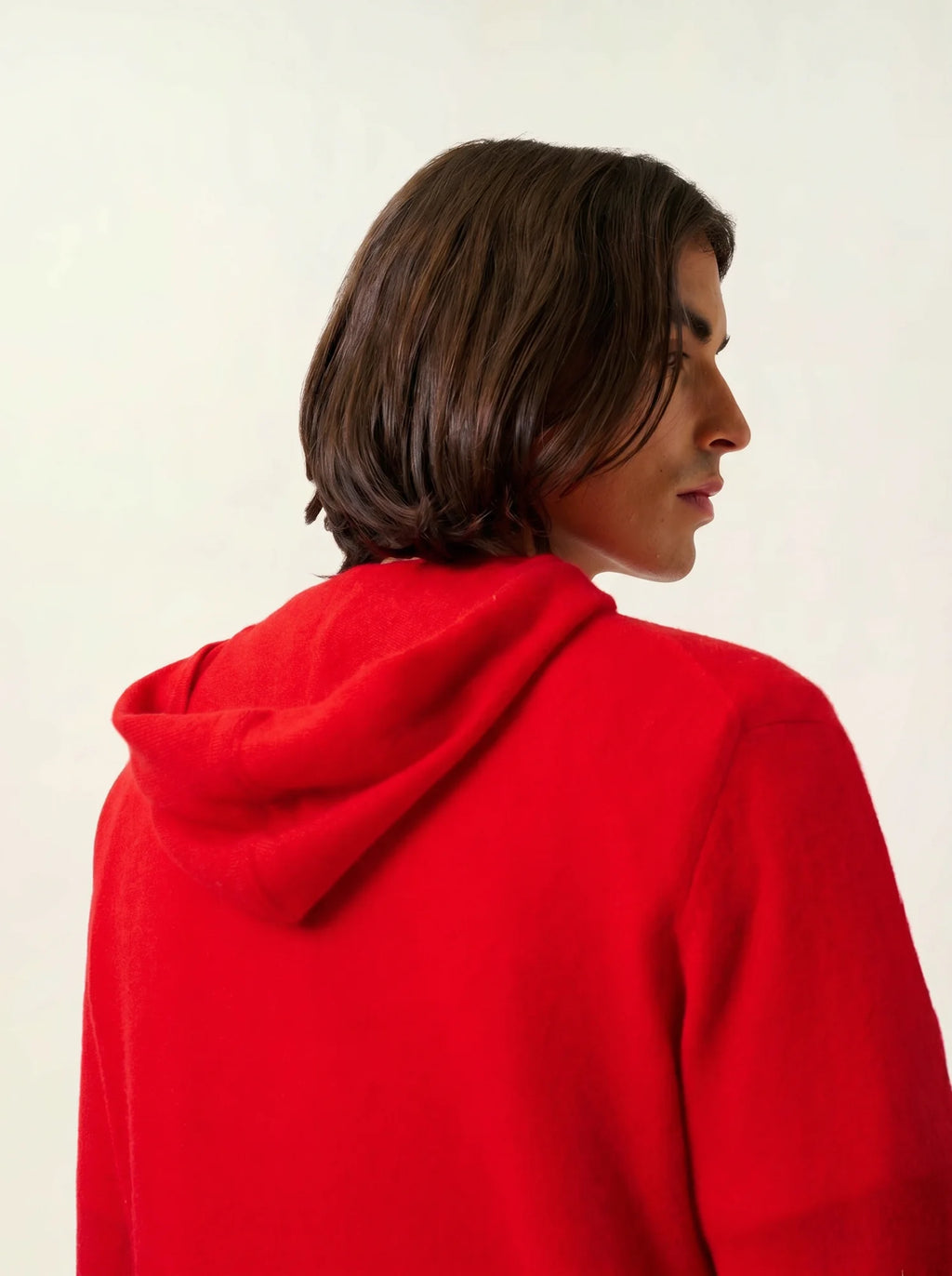 NEURRE gilet zippé capuche rouge