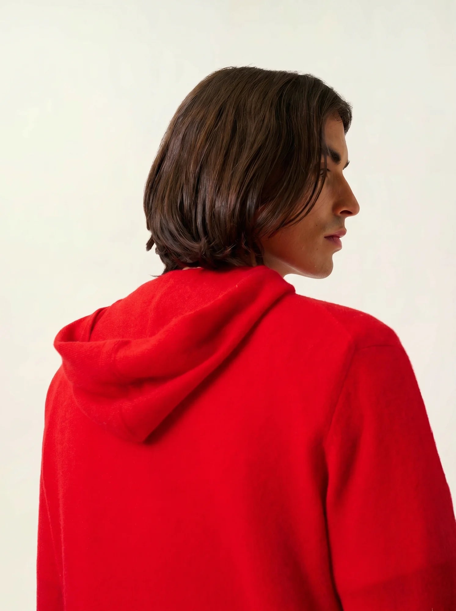 NEURRE gilet zippé capuche rouge