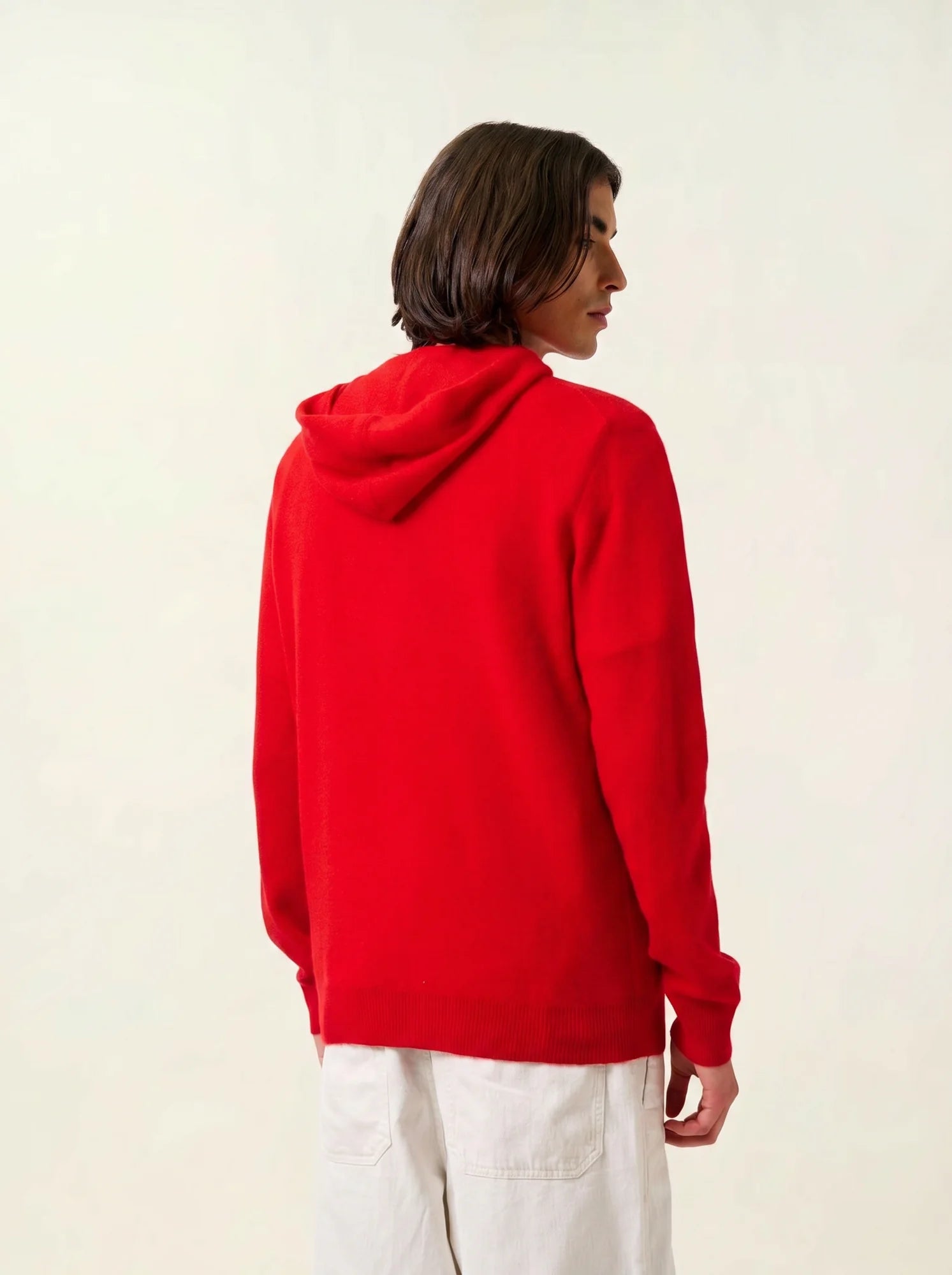 NEURRE gilet zippé capuche rouge