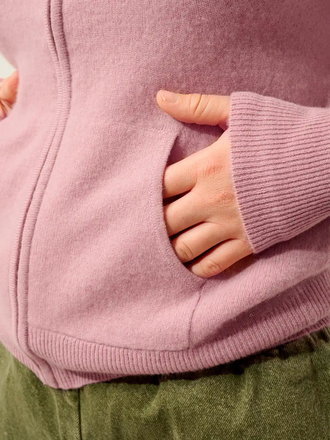 COLOMBIS gilet zippé capuche bois de rose