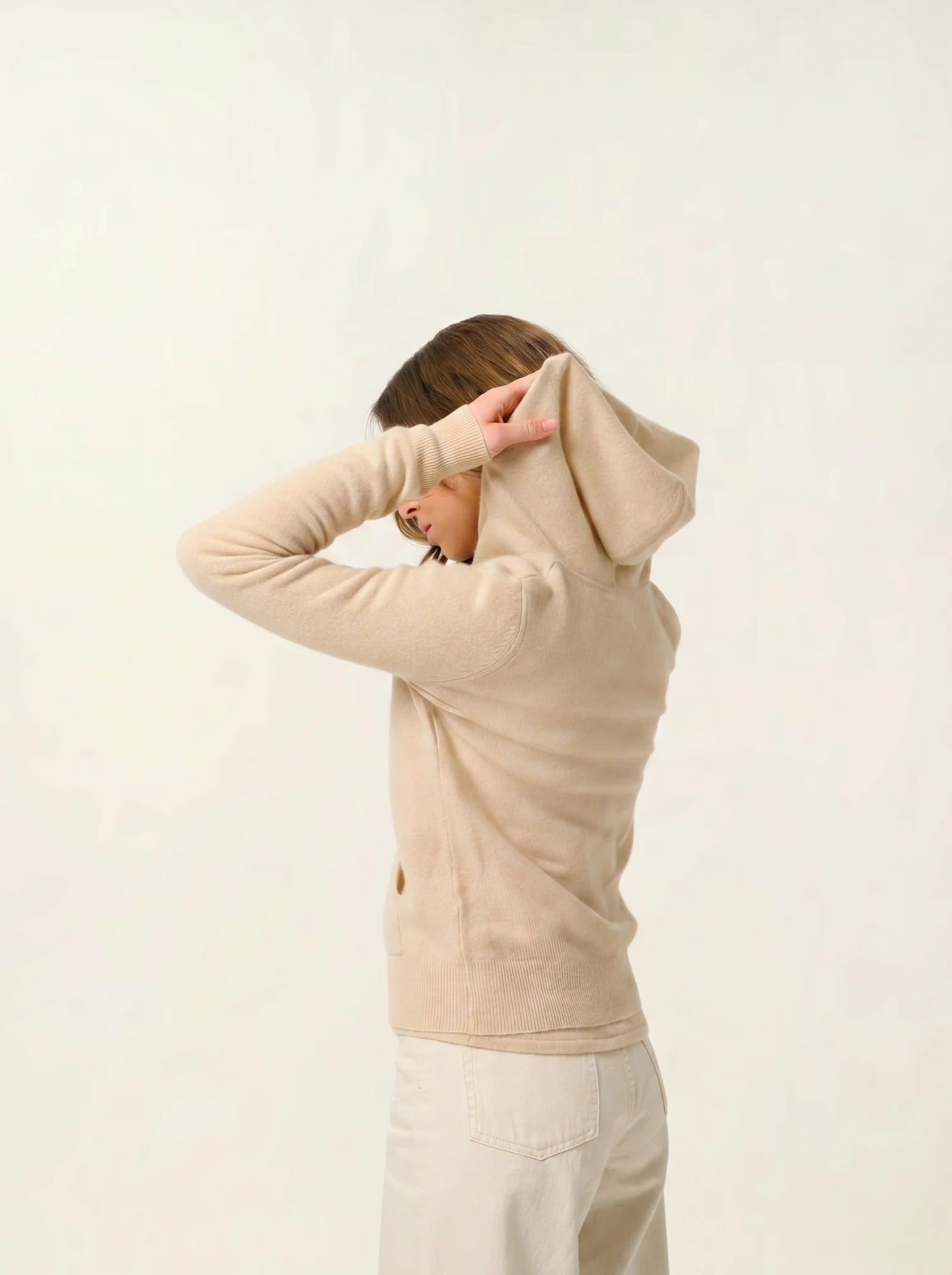 COLOMBIS gilet zippé capuche sable