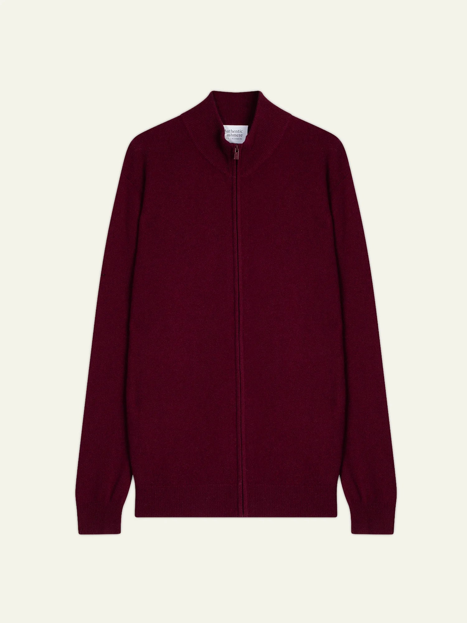 ALBARON gilet zippé col montant bordeaux