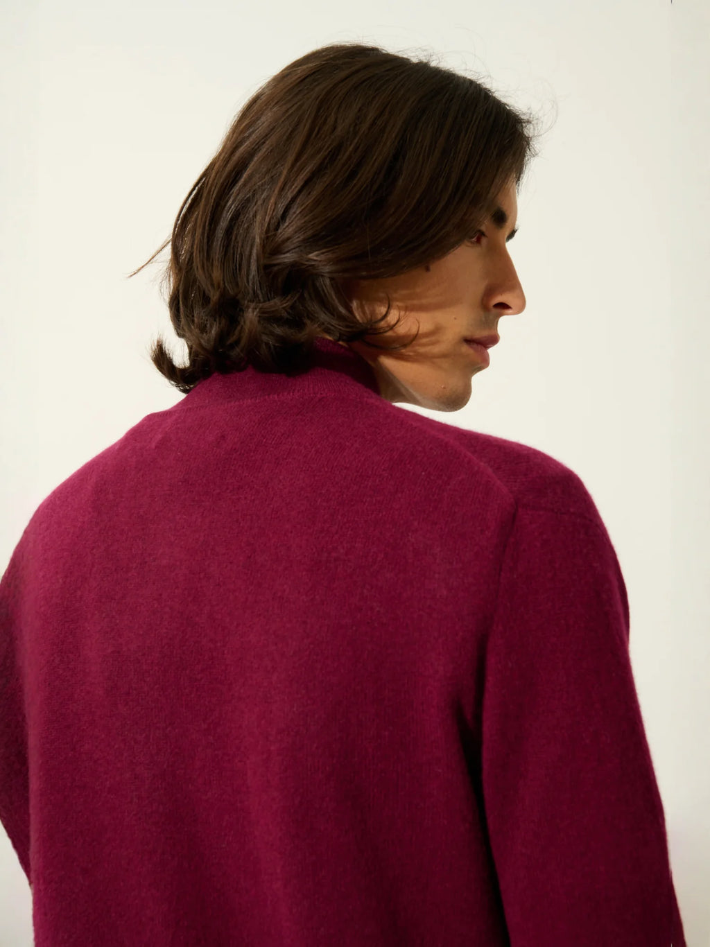 ALBARON gilet zippé col montant bordeaux