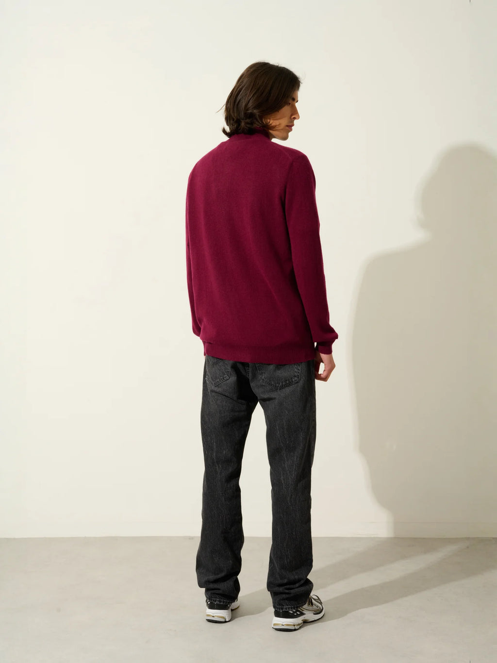 ALBARON gilet zippé col montant bordeaux