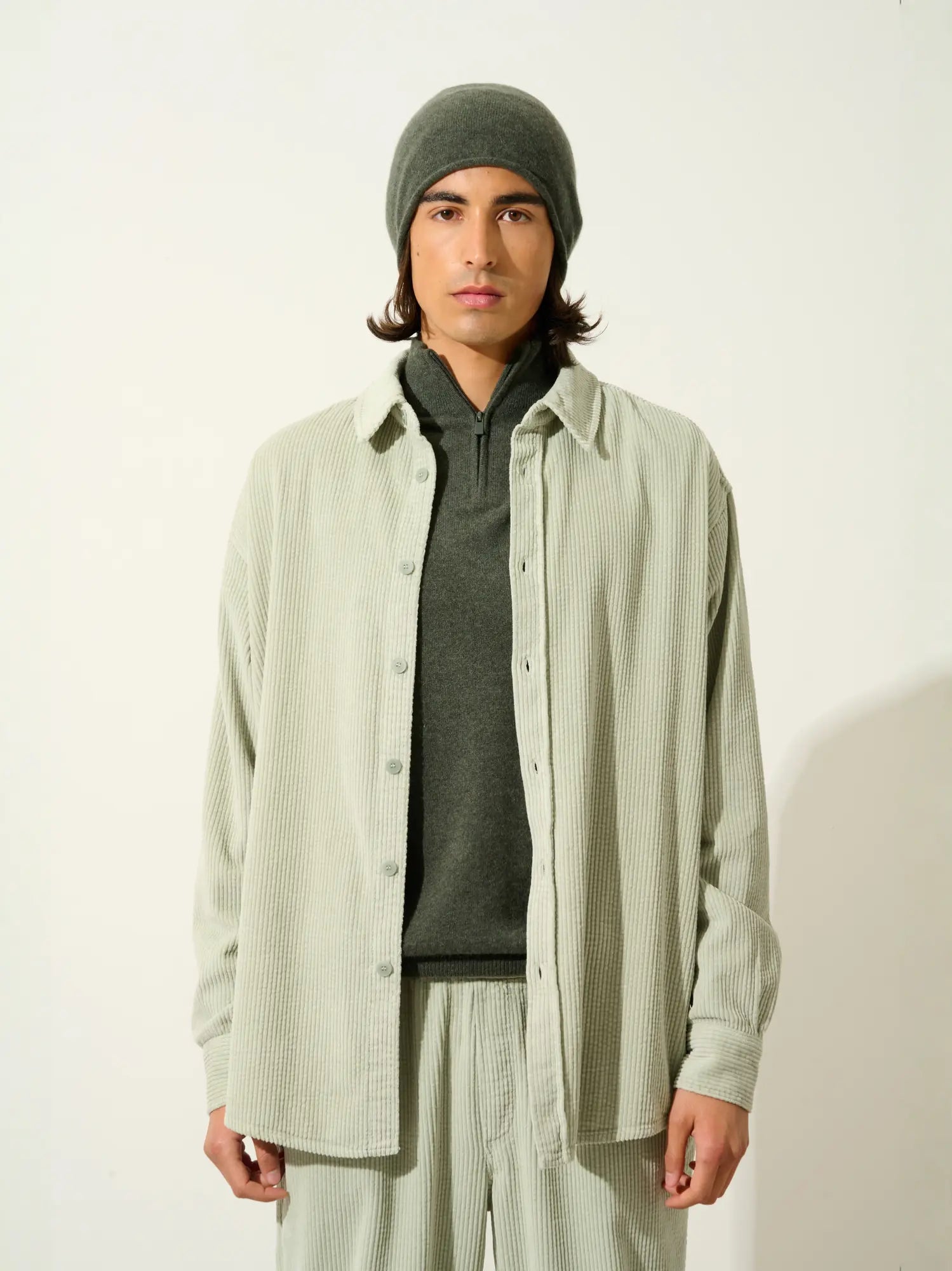 AMBIN pull camionneur kaki chiné
