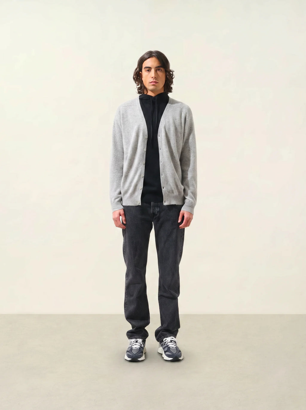 PIPA strickjacke v-ausschnitt wolke meliert