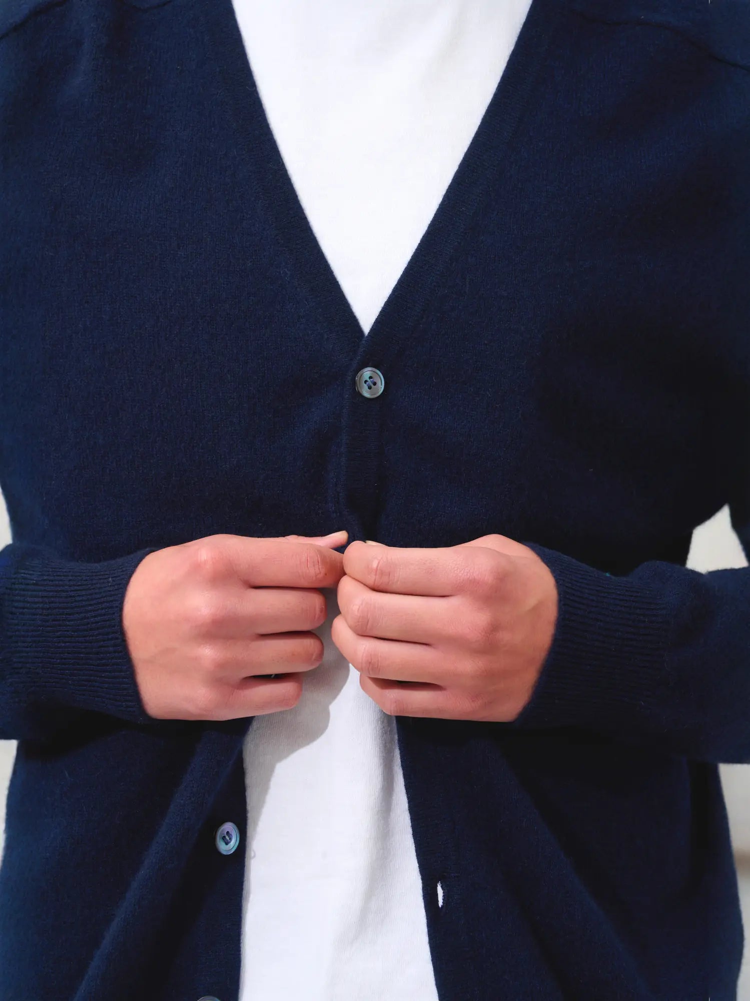 PIPA cardigan col V bleu marine