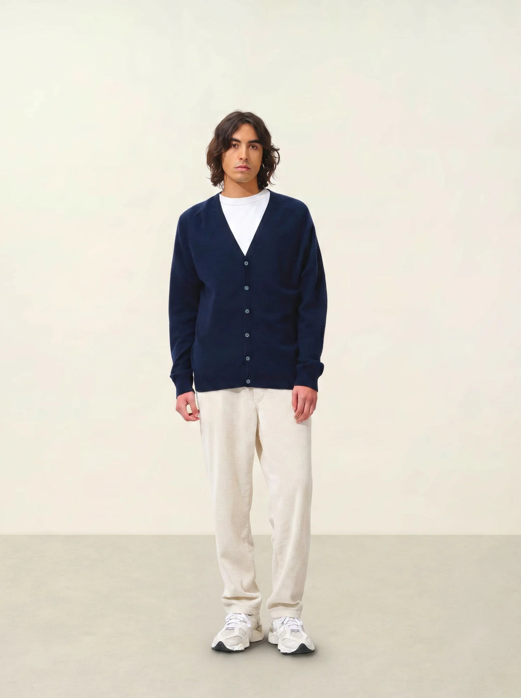 PIPA cardigan col V bleu marine
