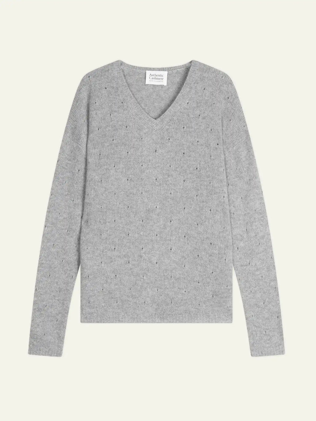 DOTY pullover v-ausschnitt 4-fädig wolke meliert