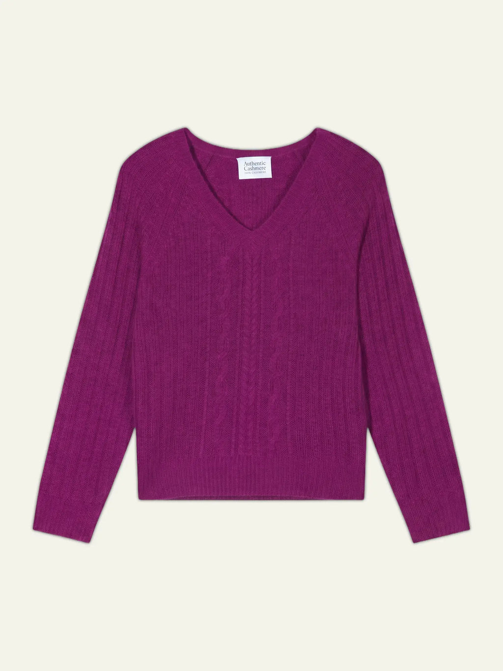 INDIRA pull col V 6 fils violine