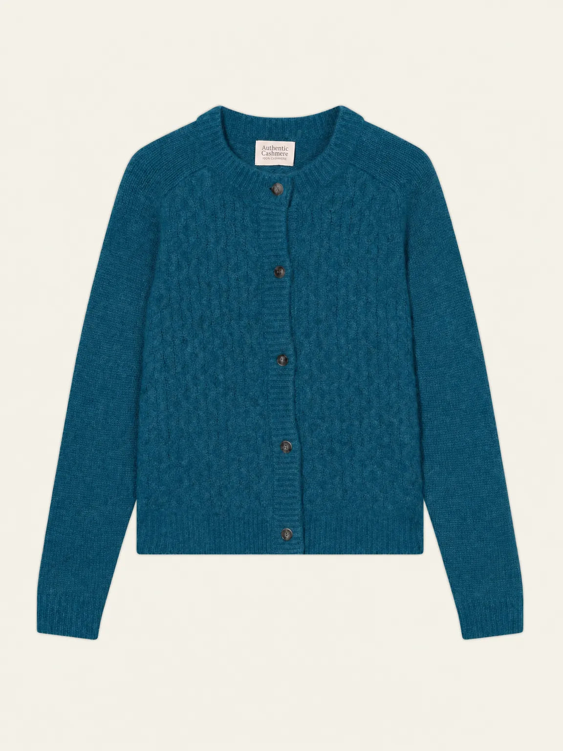 JINPA strickjacke rundhalsausschnitt 8-fädig pfau