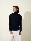 KONA pull col roulé bleu marine