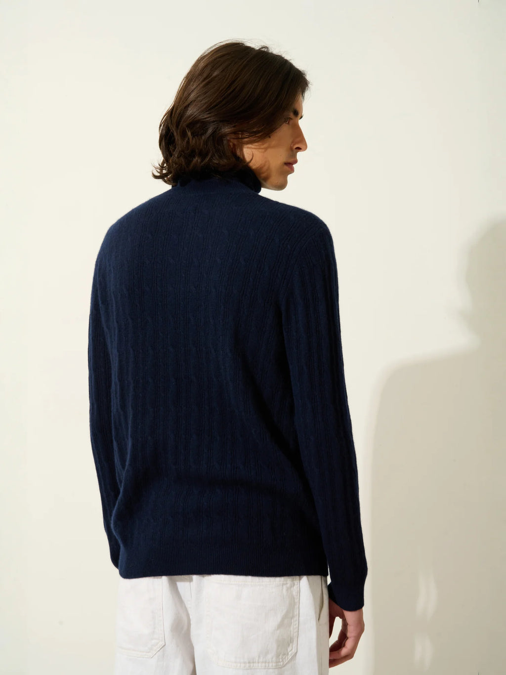 KONA pull col roulé bleu marine