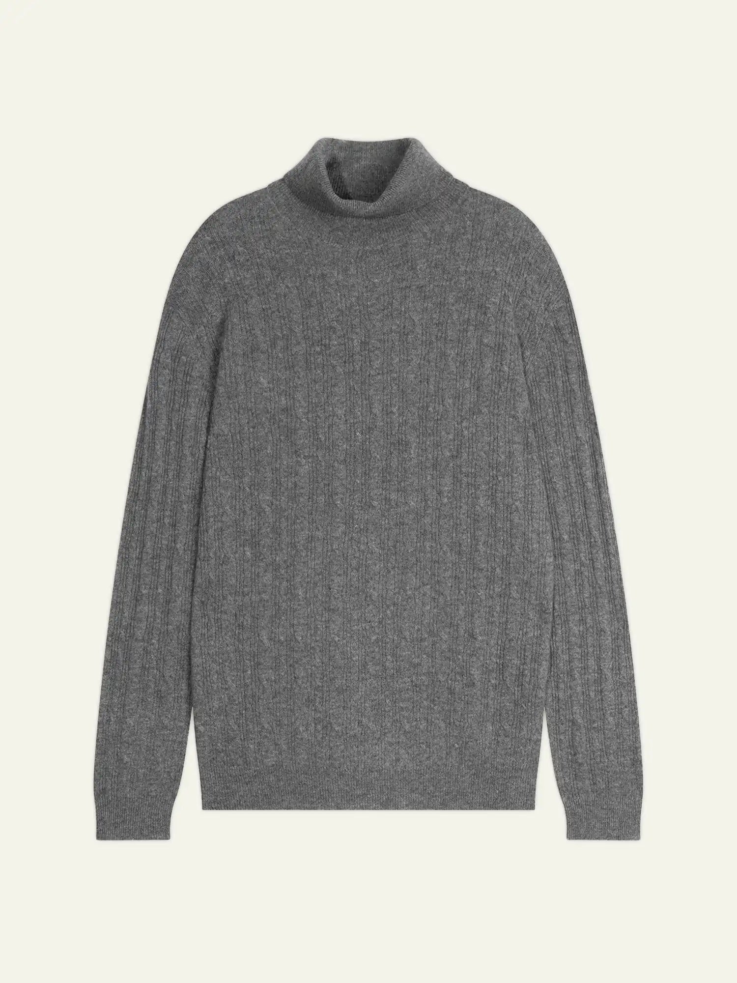 KONA pull col roulé flanelle chiné
