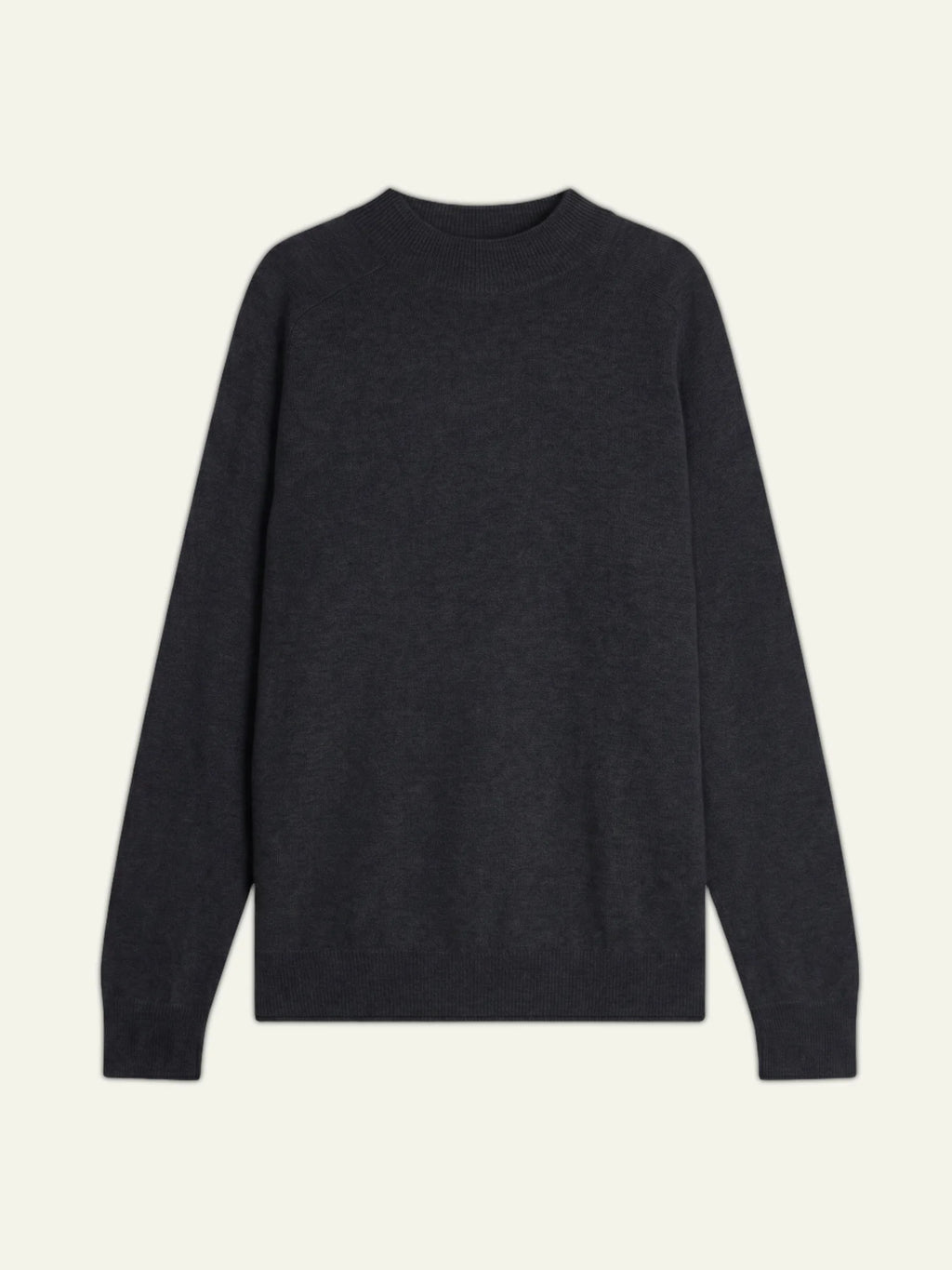 KUNDUM pull col montant noir chiné