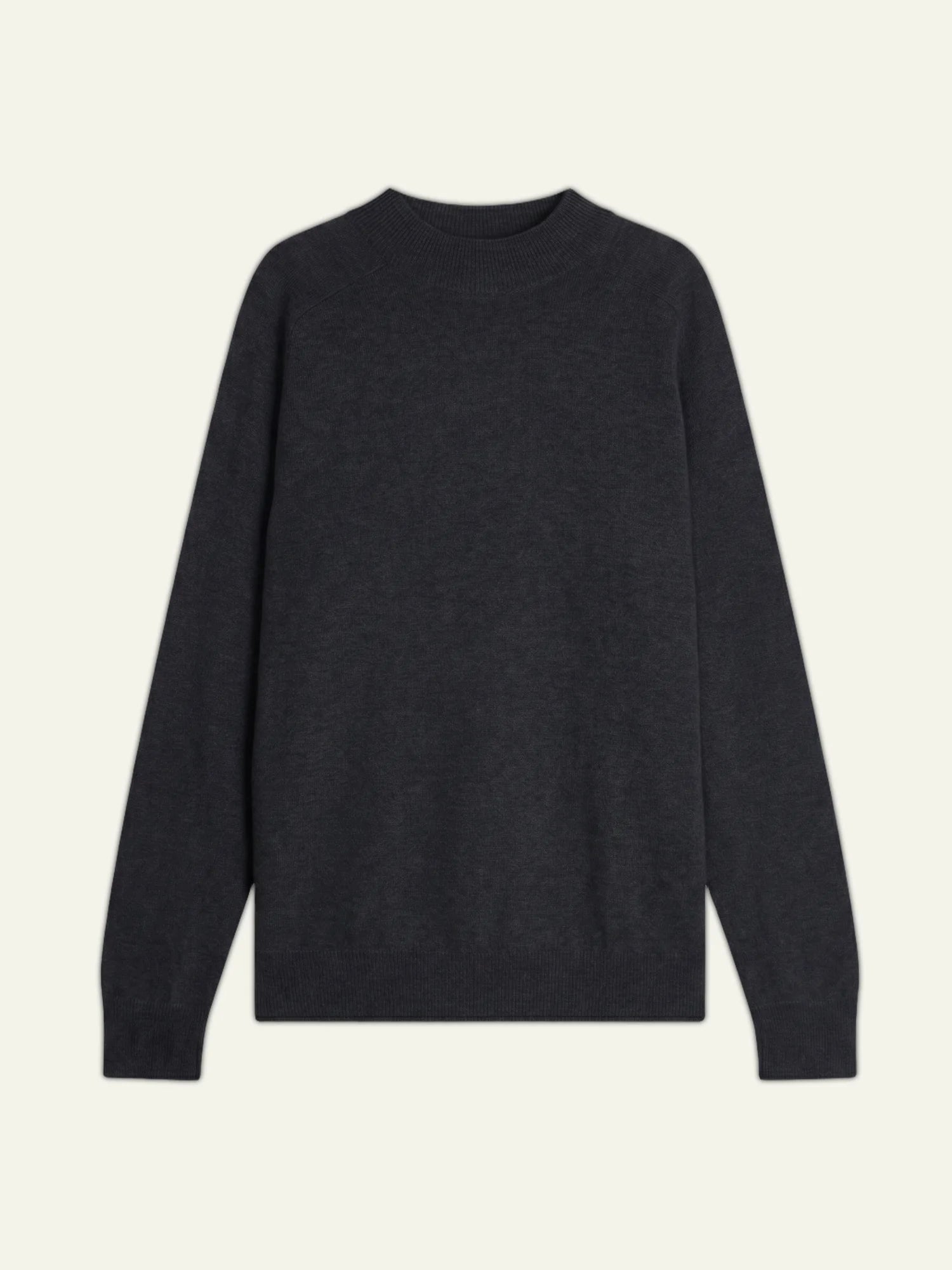 KUNDUM pull col montant noir chiné