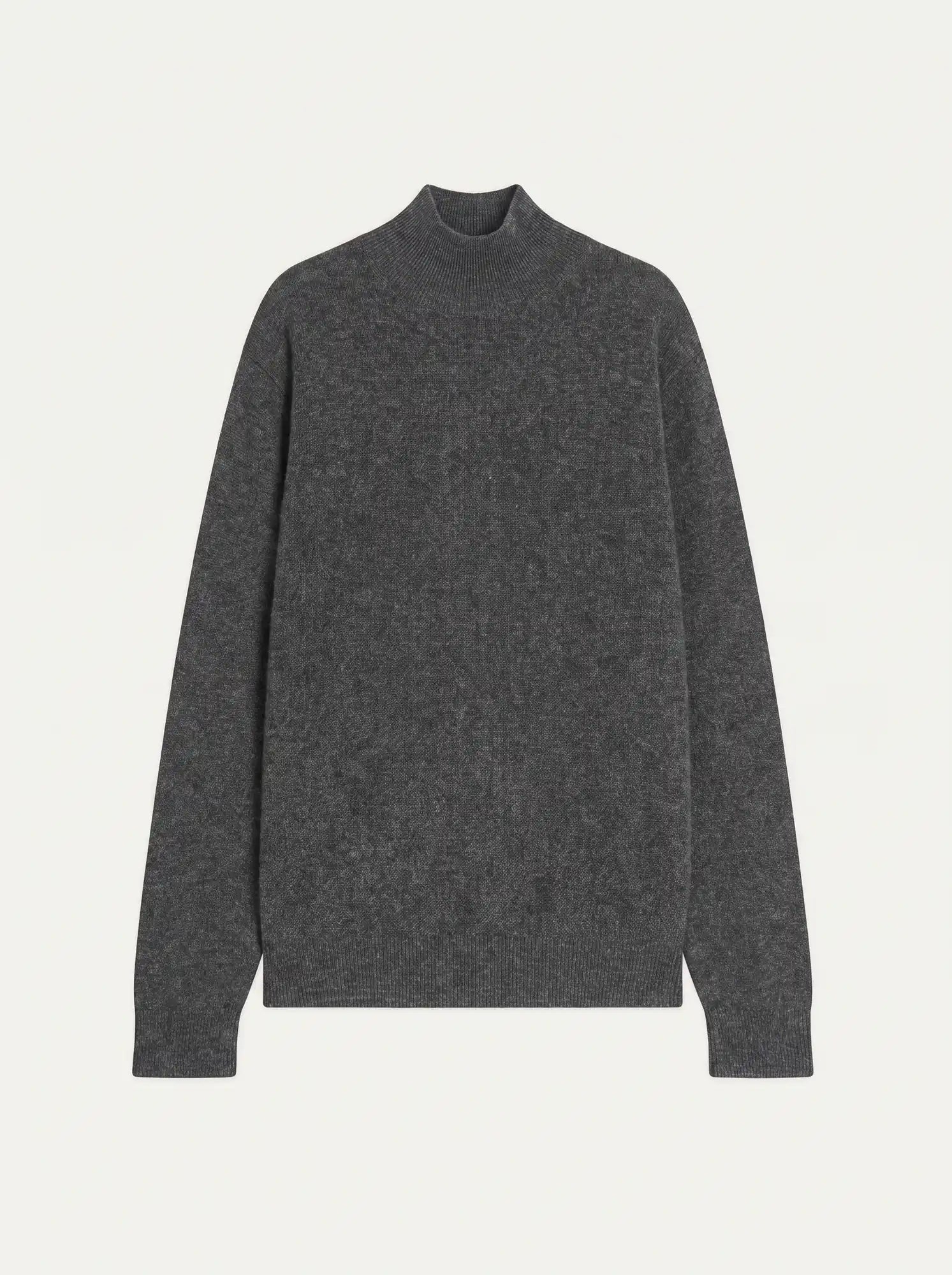 LASYA pull col montant anthracite chiné