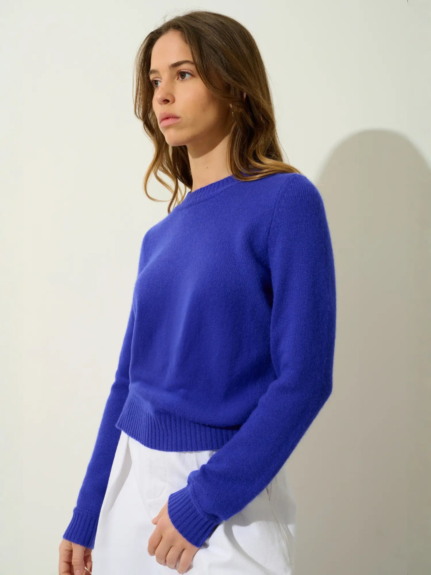 JETSAN pull col rond 4 fils indigo