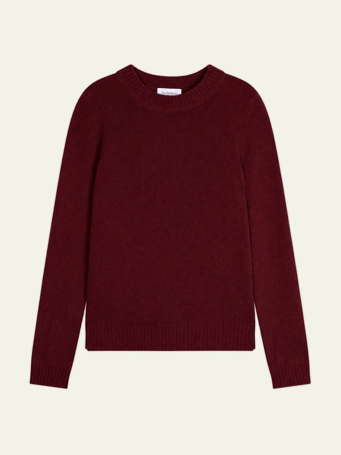 JETSAN pull col rond 4 fils cranberry chiné