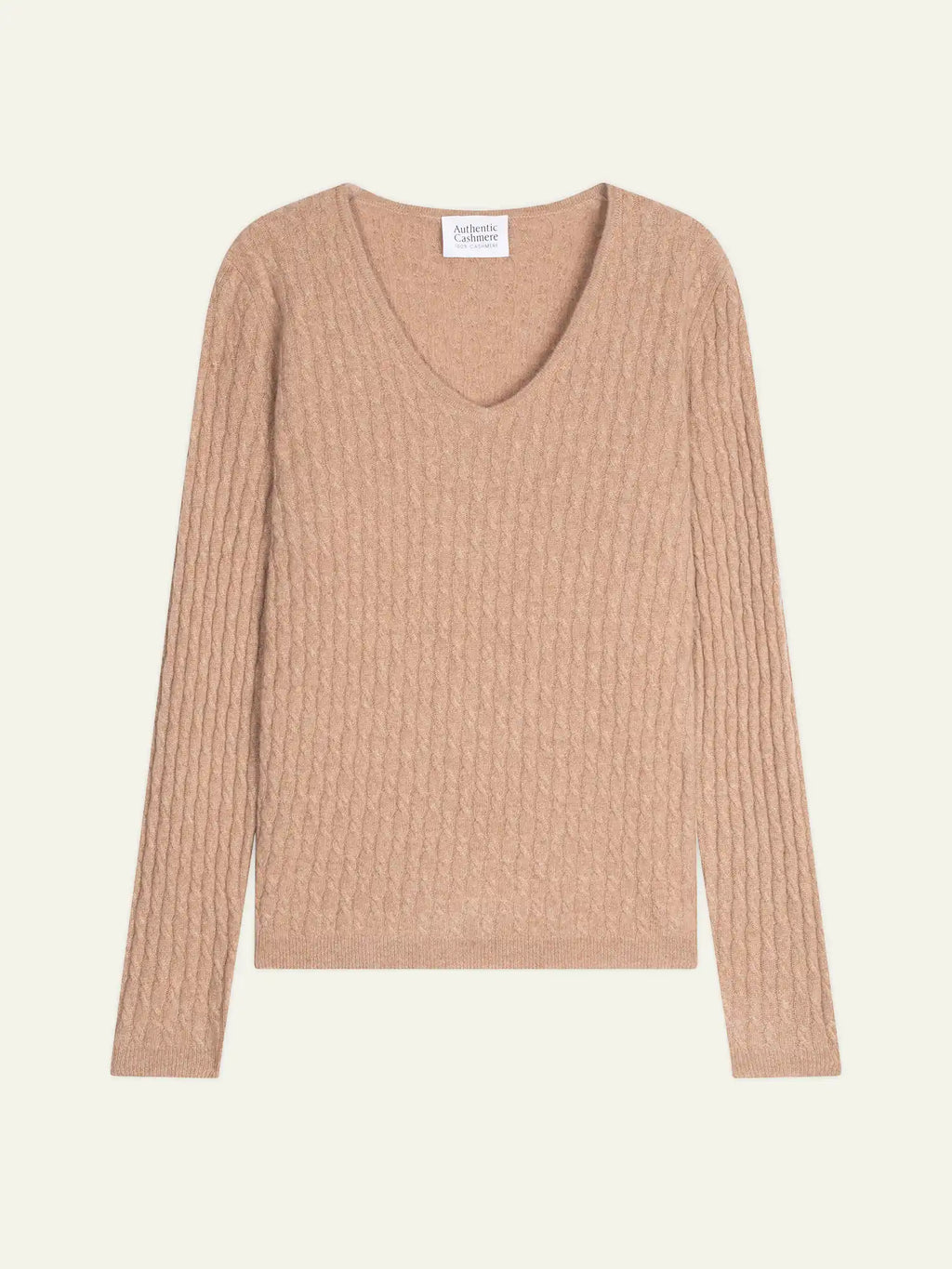 GRASMOOR pull col V camel chiné
