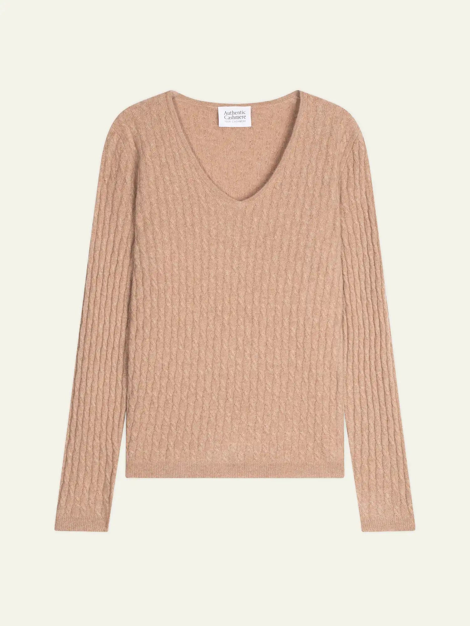 GRASMOOR pull col V camel chiné
