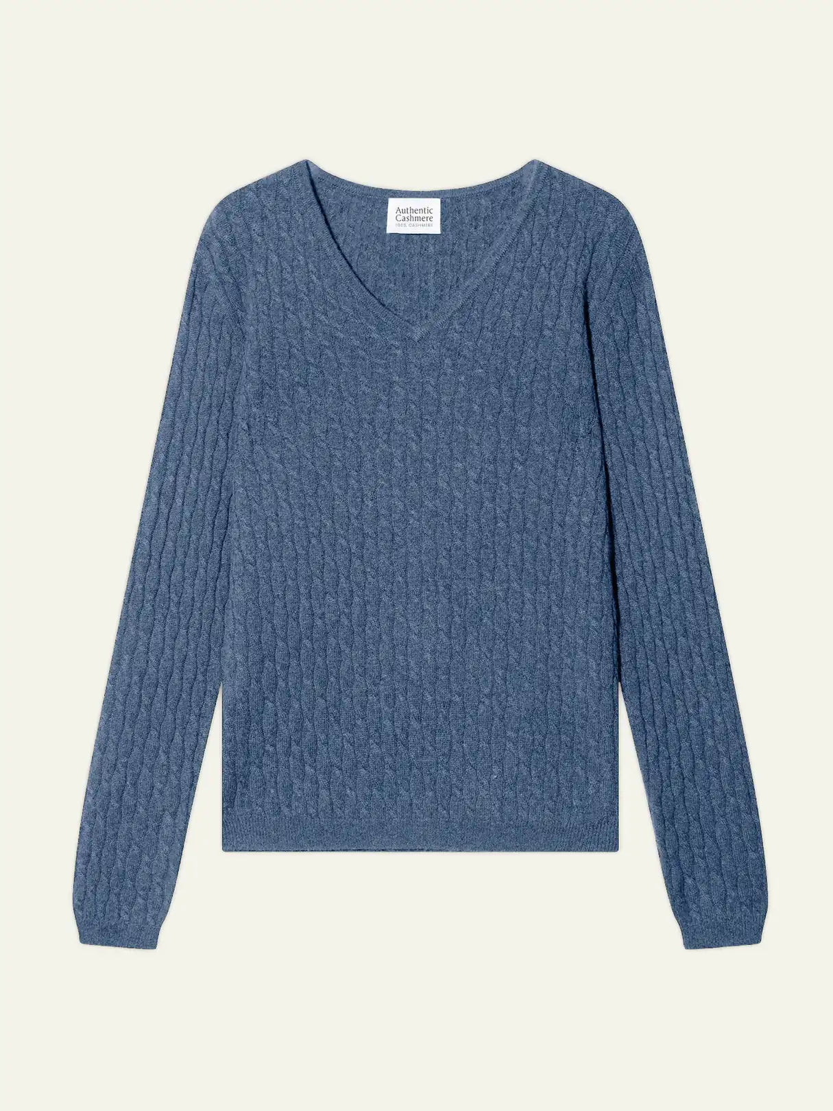 GRASMOOR pull col V bleu denim