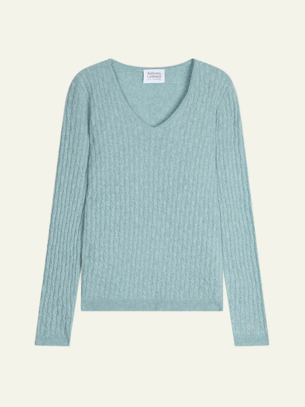 GRASMOOR pull col V aqua chiné