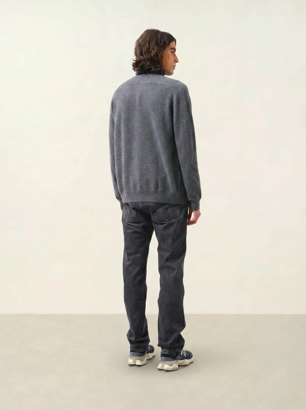 PIPA cardigan col V anthracite chiné