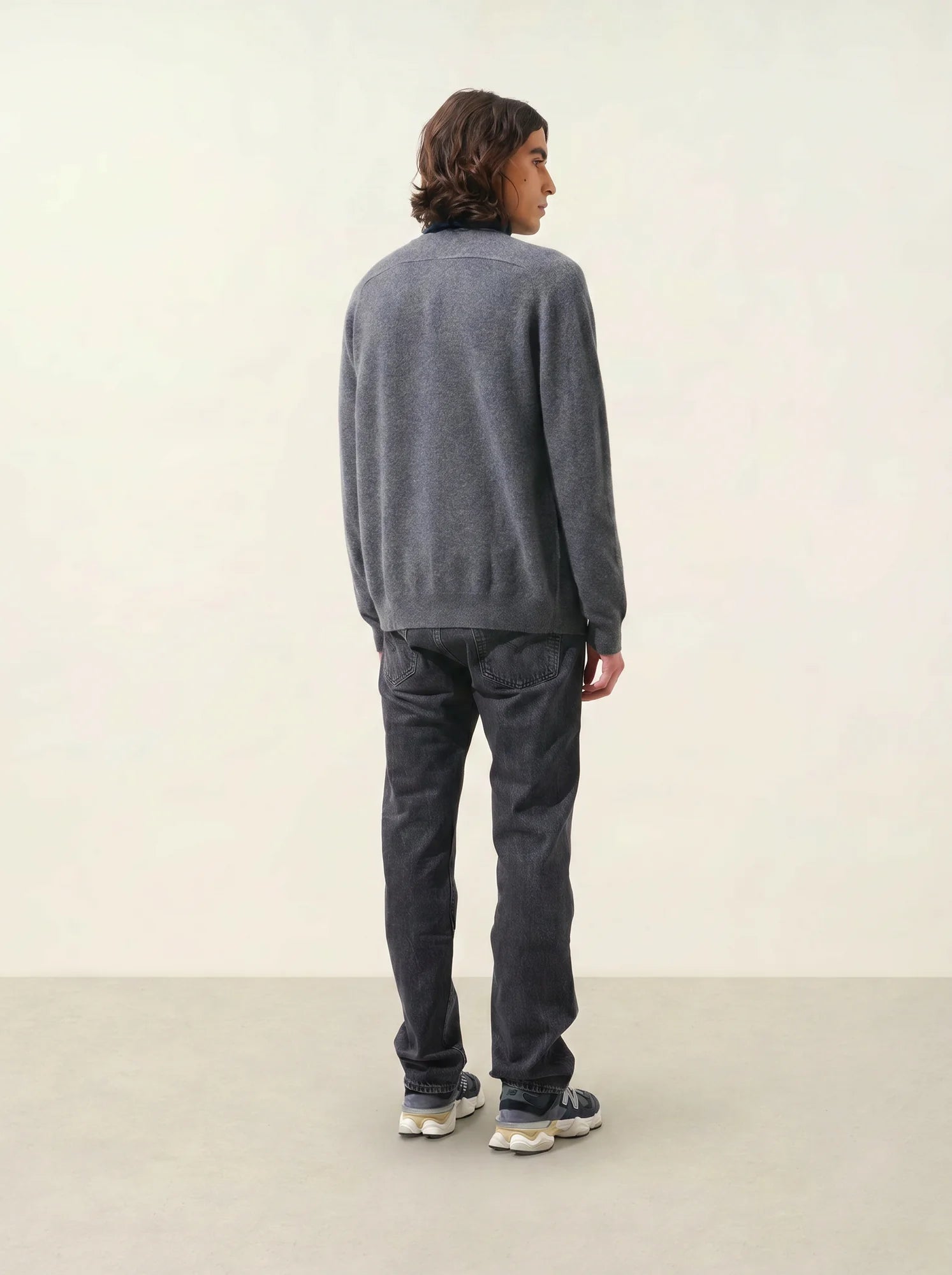 PIPA cardigan col V anthracite chiné