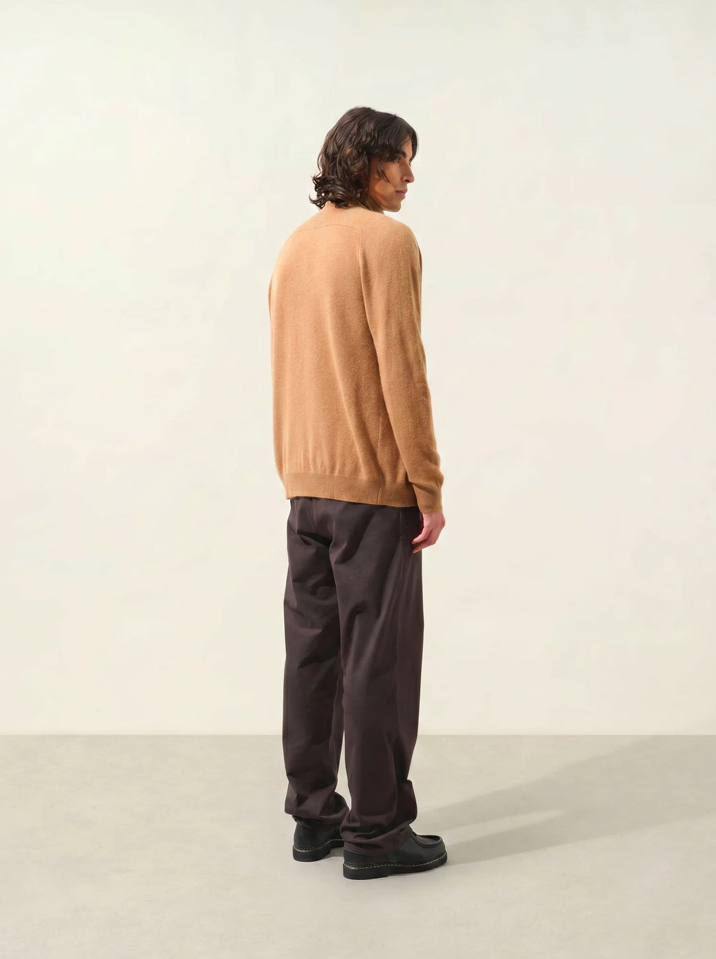 PIPA cardigan col V noisette