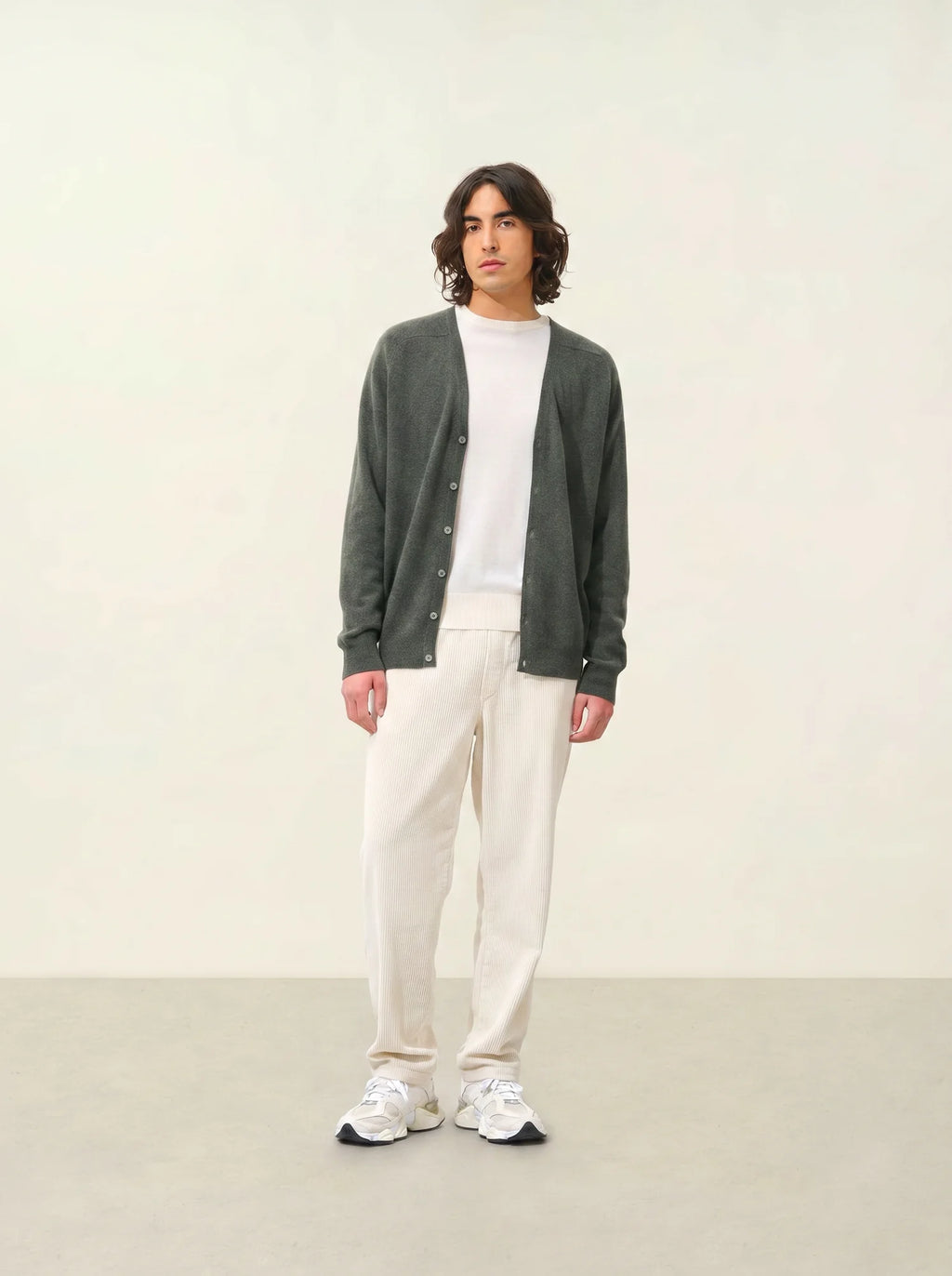 PIPA cardigan col V kaki chiné