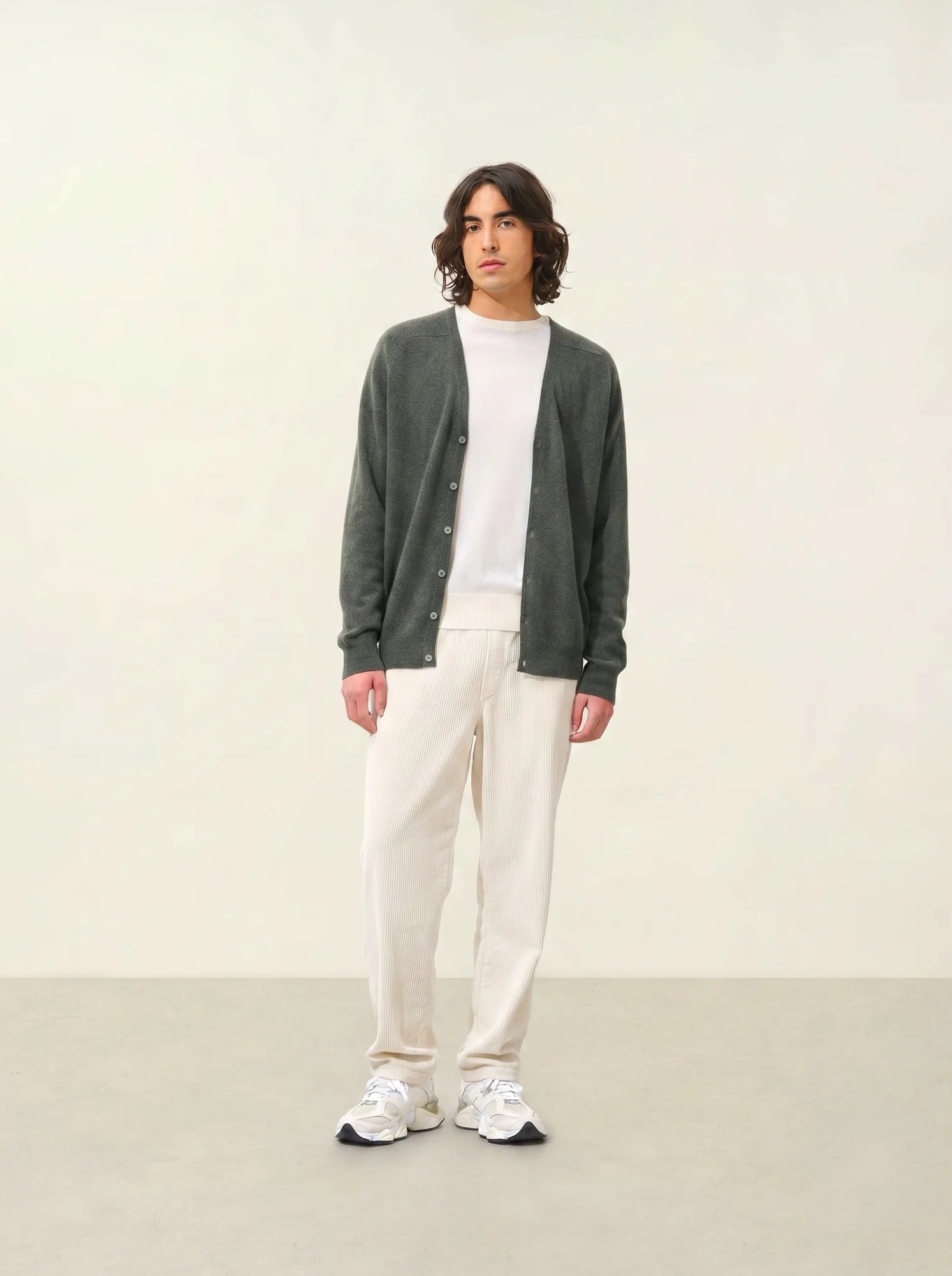 PIPA cardigan col V kaki chiné