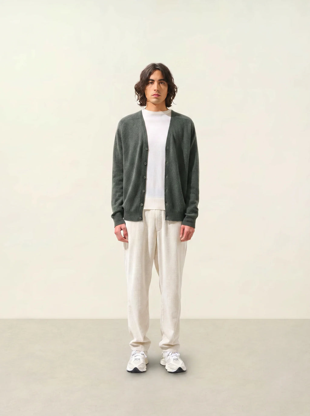 PIPA cardigan col V kaki chiné