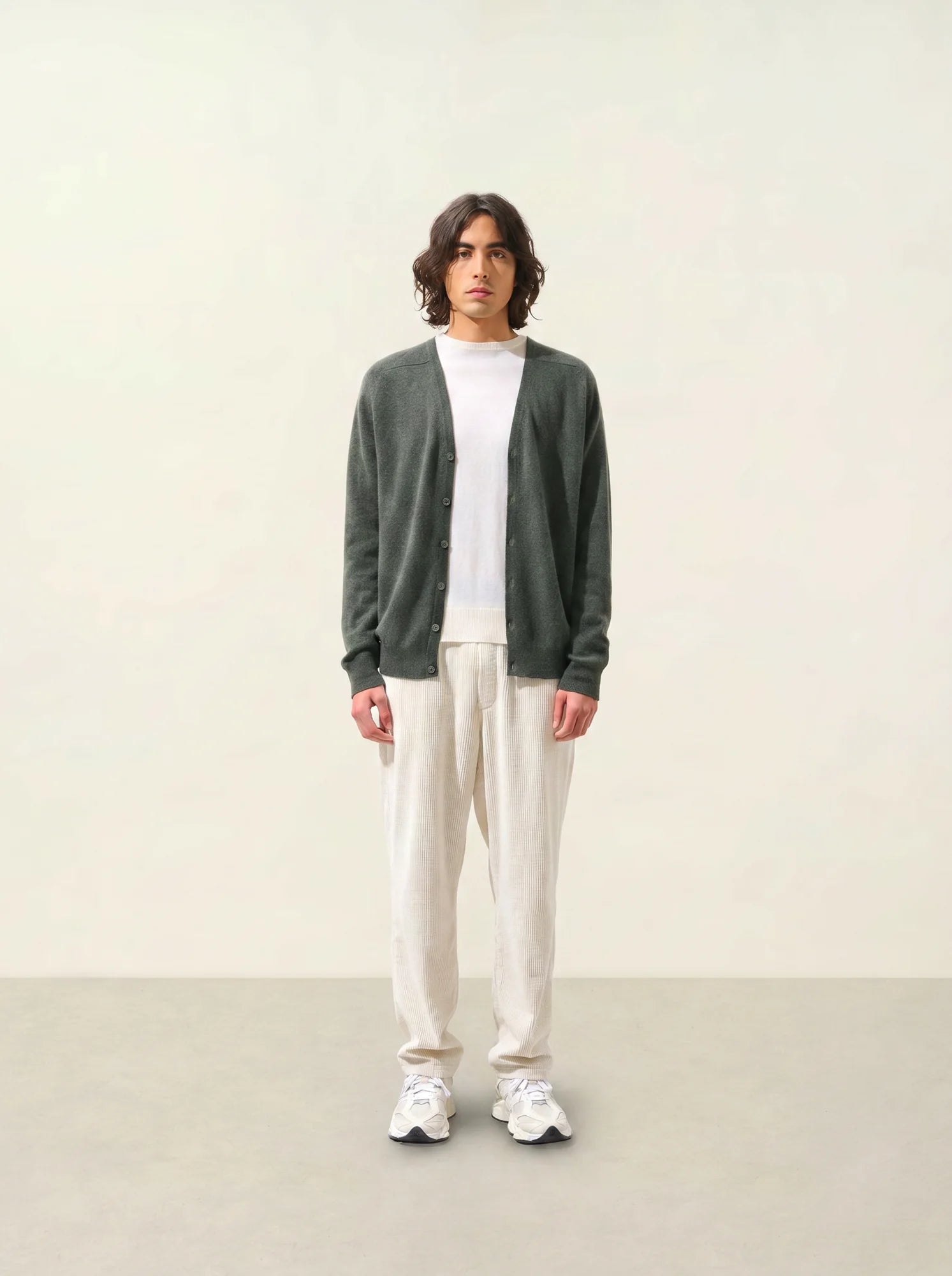 PIPA cardigan col V kaki chiné