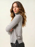 CASSY pull col roulé nuage chiné