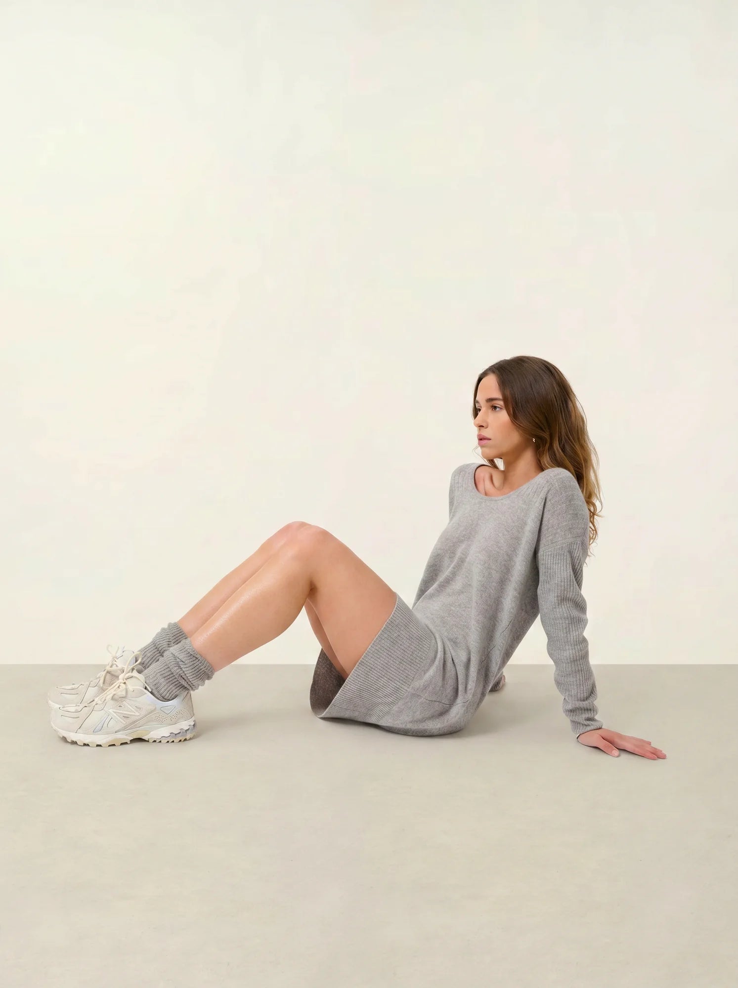 DANA Dress U-Neck Heather Cloud