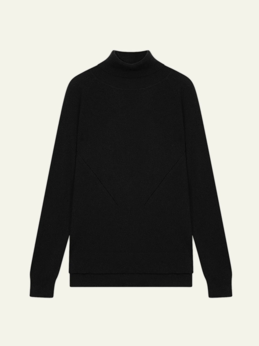MADELINE pull col roulé noir