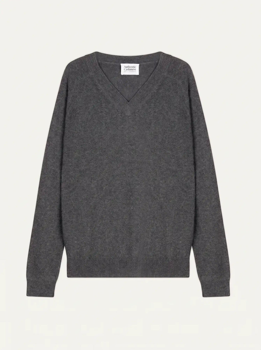 SAVANNAH pull col V anthracite chiné