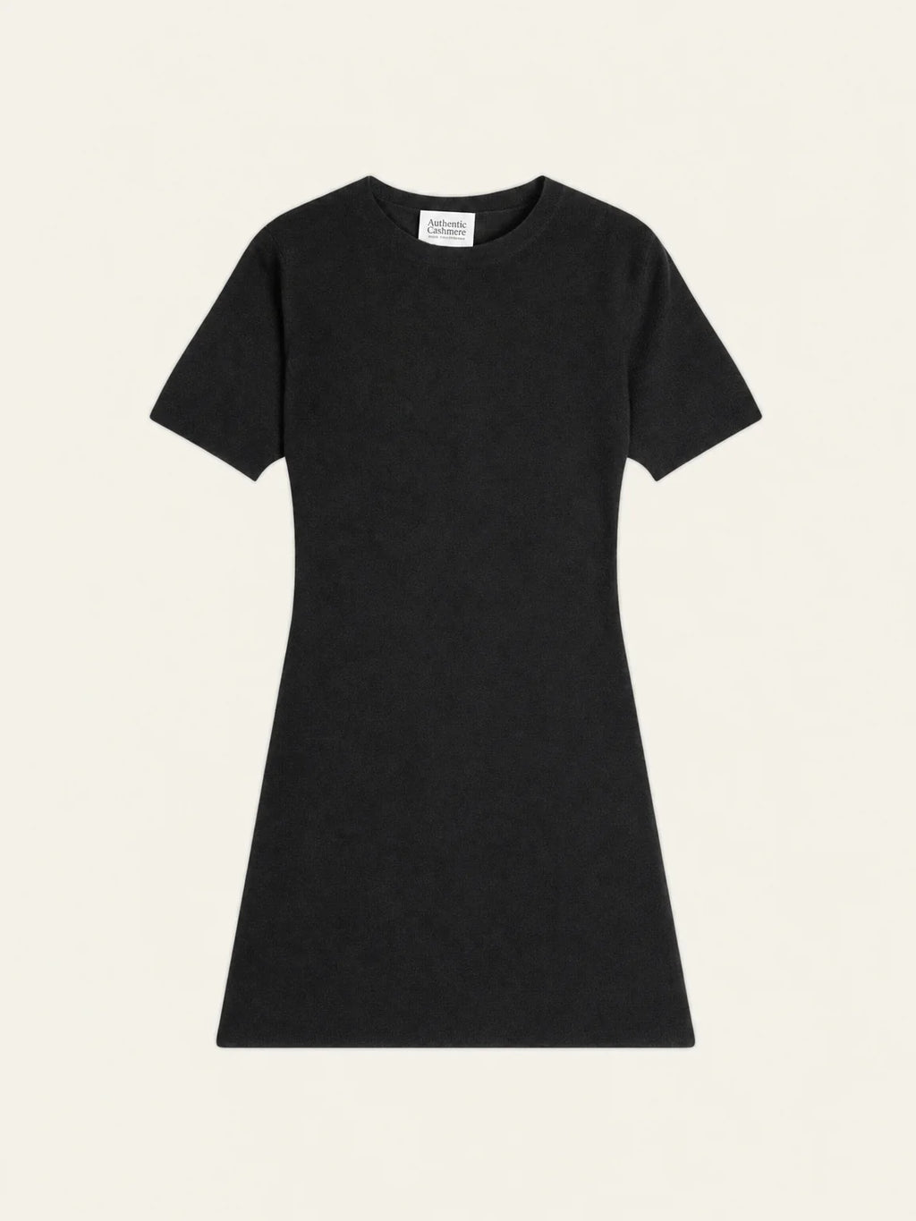 LYNN kleid rundhalsausschnitt kurzarm schwarz
