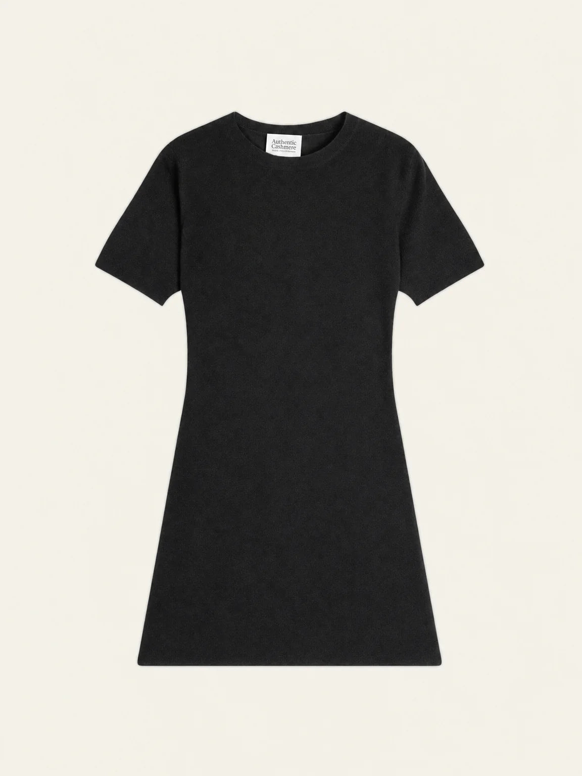 LYNN dress crew neck short sleeve black
