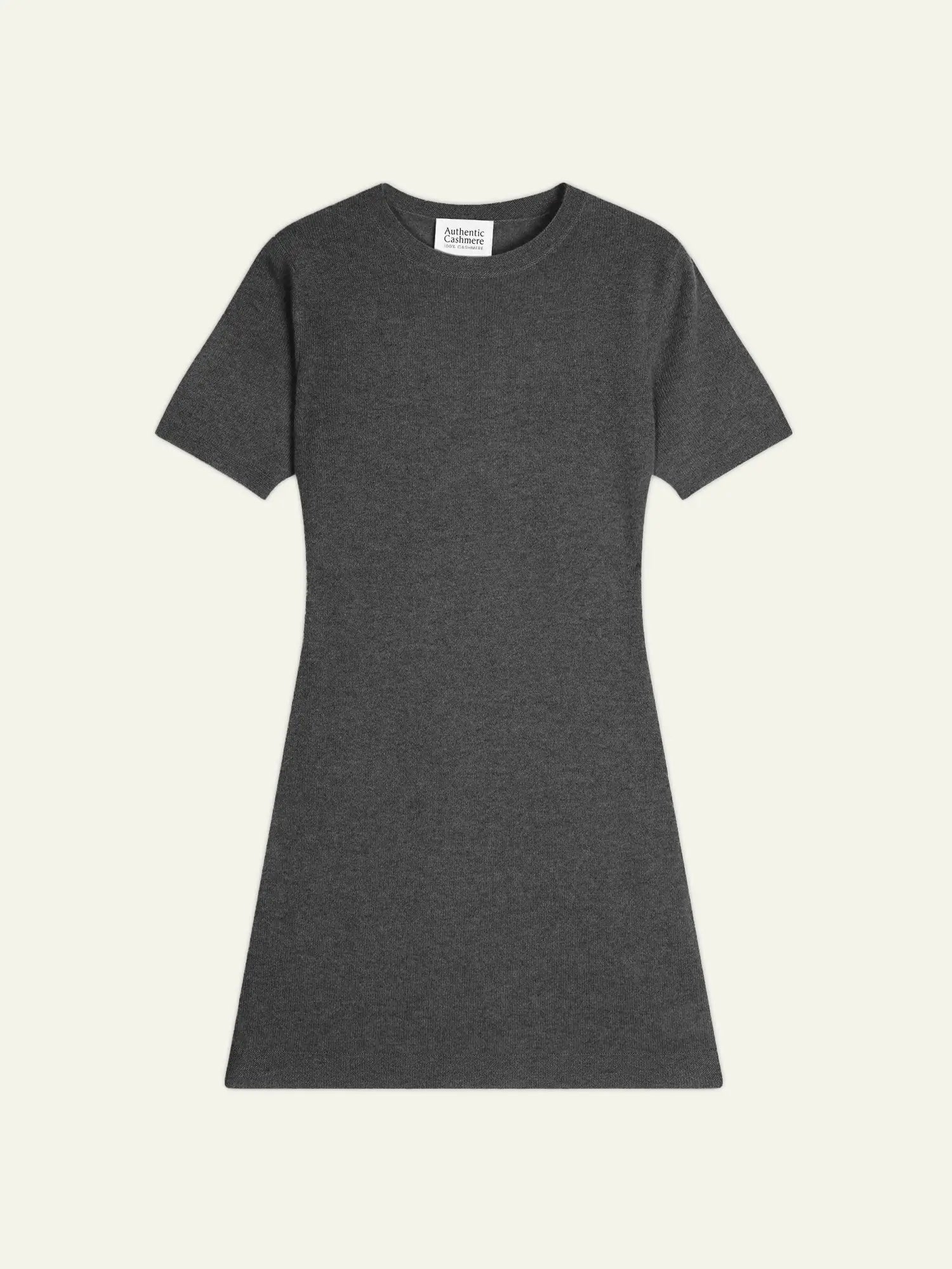 LYNN dress crew neck short sleeve heather charcoal